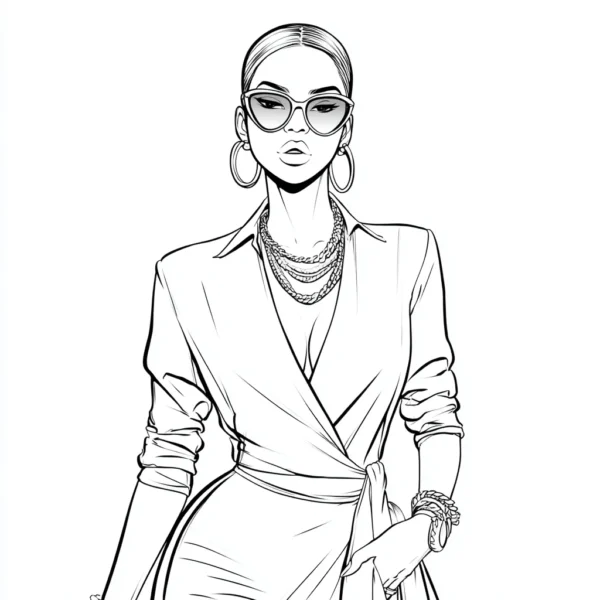 11 She Run This: Bold Line Coloring Pages for Confident Women