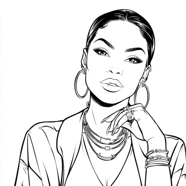 5 She Run This: Bold Line Coloring Pages for Confident Women
