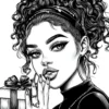 dhtee_53999_httpss.mj.run1KYyRJDkgOI_Black_and_white_Valentin_9487e439-9f4c-40dd-bd68-bbffc2c6dd84_3 LOVE LOOKS GOOD ON YOU:A Valentine’s Day Glam Girl Coloring Collection