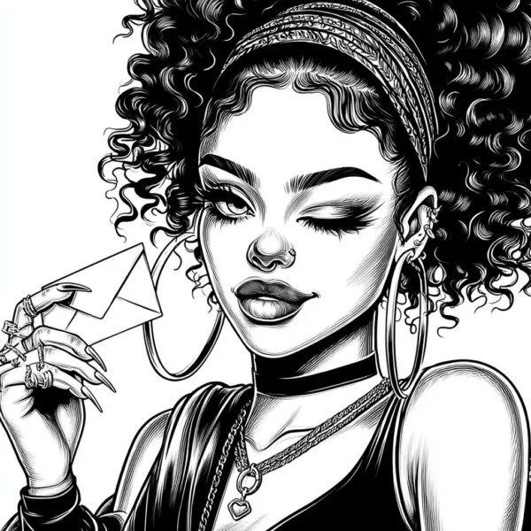 dhtee_53999_httpss.mj.run1KYyRJDkgOI_Black_and_white_glam_Val_c0cd0ae0-d935-49a6-8e63-b1aec4ab651d_0 LOVE LOOKS GOOD ON YOU:A Valentine’s Day Glam Girl Coloring Collection